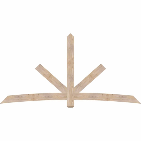 Ekena Millwork Alberta Smooth Timber Gable Bracket, Douglas Fir, 108"W x 54"H x 1 1/2"D x 5 1/2"F, 12/12 Pitch GBW108X54X0206ALB00SDF - main